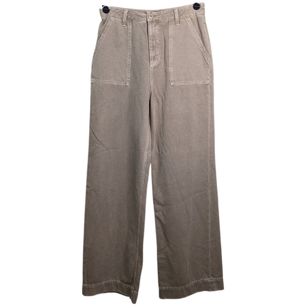 NEW Le Superbe Brenda Twill Pant 8 Camel Tan Minimalist Modern Elevated Chic  Me
